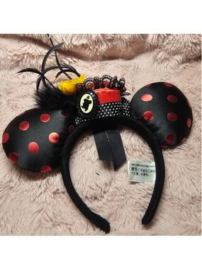 Disney Dapper Day Minnie Ears Headband Victorian Cameo Hat Flower